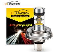 1PC 12V P45T R2 3030 LED Lampadina del faro della moto Fascio alto-basso Giallo