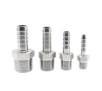 1PC 14mm Hose Barb 1/4" BSP Male Thread 304 Stainless Steel High Pressure Pipe Fitting