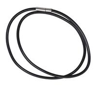 1pc 16 pollici 3mm nero cavo di gomma catena collana gioielli regalo per uomo donna ragazza ragazzoDesign intelligente