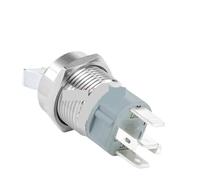 1PC 16MM Interruttore a levetta in metallo ad alta corrente con blocco automatico ON-OFF Pulsante impermeabile 2 posizioni 1NO1NC LED illuminato(NO LED (1NO 1NC),12-24V)