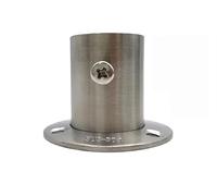 1Pc 19mm-32mm Rotondo Ferramenta for mobili Con Coperchio In Acciaio Inox Armadio Flangia Asta Supporto Appendere Asta Staffa Del Tubo di Supporto(19mm-with cover)