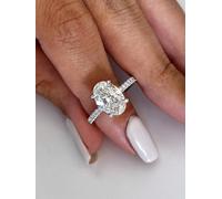 1PC 1CT-5CT Sparkle Ovale BBroken Zircone Anello di Fidanzamento Materiale Fede di Nozze Per Le Donne Promessa Eternity Regalo Dei Monili Fine