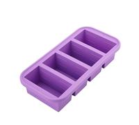 1PC 2/4/6Grid Stampo for congelatore con coperchio Scatola for la conservazione degli alimenti refrigerata Vassoio for il ghiaccio Conservazione della freschezza(Purple-4Grid)