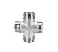1pc 2" BSP 304 Stainless steel pipe fittings External 4-way adapter pipe fittings YZWRWRMKTB