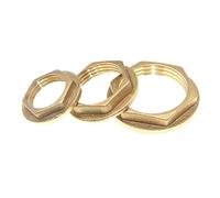1PC 2" BSPP Female Brass Flanged Fasten Hex Lock Nuts With Flange Water Tank Fitting