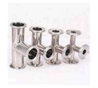 1pc 2" Tri Clamp Equal Tee 304 Stainless Steel Ferrule Connector Fit Tube OD 51mm HSMXNEONJB