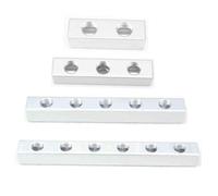 1pc 20x20mm 1/4" BSP 7 Ways Aluminum Pneumatic Fitting Manifold Block Splitter Air Water Gas Oil