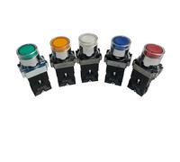1PC 22mm Blue NO 24V XB2 Series Momentary Self-Rest Type Push Button Switch XB2-BW3361C With LED Light