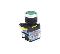 1PC 22mm LA115-B5 Testa Piatta Interruttore di Pulsante Momentaneo/A Scatto Interruttore di Controllo Industriale 1NO con Luce A LED(LED Light,1NO_LATCHING_220V 5A)