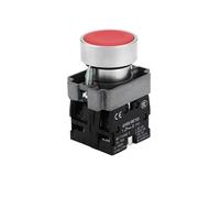 1pc 22MM Tipo Momentaneo Testa Rotonda Piatta Pulsante Testa Grande Interruttore di Pulsante di Controllo Industriale 1NC/1NO1NC 10A 220V(Blue Head,1NO1NC_MOMENTARY)