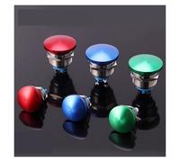 1PC 22mm Yellow Mushroom Head Metal Push Button Switch Self-Reset Welding Feet Stainless Steel Momentary Buttons