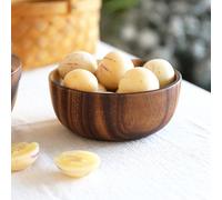 1pc 24x7.5CM Pratica posate in legno Bacino per uso domestico Ciotola di frutta