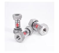 1pc 3/4" BSPT Female In-Line Normal Body Window Sight Flow Indicator With Impeller Hydraulic Oil Water