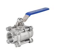 1pc 3/8" 1/2" 3/4" 1" 1-1/4" 1-1/2" 2" 304 Stainless Steel Three-way Ball Valve Internal Thread Water Pipe Welding Valve Switch DN15(1-1/2")