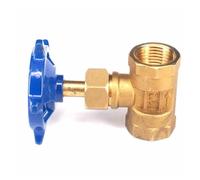 1PC 3/8" BSP Female Thread Equal Straight Brass Needle Valve Blue Handle