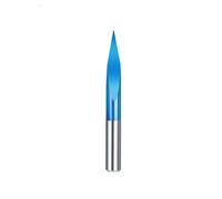 1PC 3 punte for incisione piramidali con bordo gambo 4mm 20 30 40 45 60 punta da 90 gradi 0.1-0.3mm Nano punta del Router CNC rivestita in blu fresa 3D(4x0.1x40)