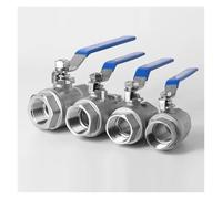 1pc 304 316L Valvola a sfera in acciaio inox a due pezzi valvola a foro pieno BSPT1/4 "3/8" 1/2 "3/4" 1 "2" filettatura interna valvola interruttore (05,304)