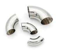 1PC 304 acciaio inossidabile gomito saldato di testa 90 gradi raccordo for tubo di scarico for automobile OD25 38 51 57 63 76 89 102 mm(89 x 2mm,SS304)