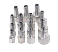 1PC 304 Stainless Steel 1/4" BSP Female Thread to Barb Hose 12MM tube Tail Reducer Pagoda Joint Coupling