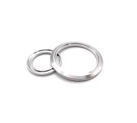 1pc 304 Stainless Steel 108mm x 119mm Three Clip Open End Cap With Groove Quick Opening Blind Plate Pipe Fittings