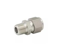 1PC 304 Stainless Steel Double Ferrule Fitting 12mm OD Tube to 3/8" Hex male thread straight joint