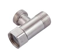 1PC 304 Stainless Steel Live Pipe Fitting 3-Way Water One Inlet Two Outlet Angle Valve G1/2' YZWRWRMKTB