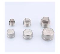1pc 304 Stainless Steel Square Head 1/8" 1/4" 3/8" 1/2 3/4 1"- 2" Female/Male Thread Hexagon/Cap Tube Pipe Fittings(Round tube female,1")