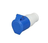 1pc 32A 3Pin 2P+E IP44 Waterproof Industrial Electrical Connector Plug Socket for Applications(Lavender)