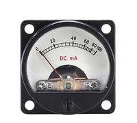 1PC 34mm Amperometro DC 100MA 200MA Misuratore di corrente analogico Tipo puntatore da pannello con luce di fondo(DC 200MA 1PC)