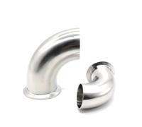 1pc 38mm 51mm Pipe OD Butt Weld x 1.5" 2" Tri Clamp SS304 Stainless Steel 90 Degree Elbow Pipe Fitting Home Brew Beer Wine(102mm x ferrule 119)