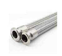 1pc 38mm Pipe OD x 1.5" Tri Clamp Braided Flexible Hose 1800mm Long 304 Stainless Steel ICYJRFHLTF
