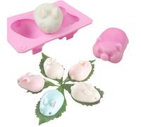 1PC 3D Cartoon 2 Rabbit Pig Mousse Cake Mold Jelly Mould Pudding Mold Bowl Cake Milk Jelly Mould - Random Color.