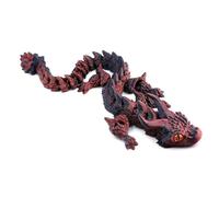 1pc 3D Printed Flexible Joint Dragon Figurine Articulated Mythical Creature Model Desk Decor for Home Office Car Collectible Toy Gift(Black 1pc)