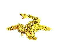 1pc 3D Printed Glow in the Dark Multicolor Crystal Dragon Wings and Flying Dragon Egg Figurine with Articulated Joints Fantasy Decor Gift