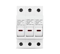 1pc 3P WITH LED 1100V DC Fuse Holder 10 * 38mm High Voltage PV TOPV-32X