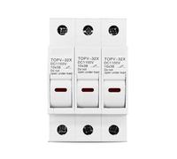1PC 3P WITHOUT LED 1100V DC Fuse Holder 10 * 38mm Solar PV TOPV-32X Base Photovoltaic System Protection Protector