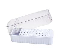1pc 40Slot Chiodi Trasparente Drill Bit Organizzatori Box Caso di Immagazzinaggio Luce Per Strumenti Manicure Contenitore Nail Tool Organizer Caso