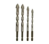 1pc/4pcs/5pcs/6pcs/7pcs Punta da trapano eccentrica Testa inclinata Punta da trapano for piastrelle ad alta durezza Cemento seghettato (6-8-10-12mm)