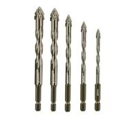 1pc/4pcs/5pcs/6pcs/7pcs Punta da trapano eccentrica Testa inclinata Punta da trapano for piastrelle ad alta durezza Cemento seghettato (5-6-8-10-12)
