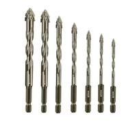 1pc/4pcs/5pcs/6pcs/7pcs Punta da trapano eccentrica Testa inclinata Punta da trapano for piastrelle ad alta durezza Cemento seghettato (3-4-5-6-8-10-12)
