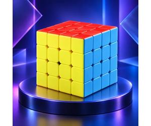 1PC 4x4 Speed Cube, Cervello Training Ornamento Liscio Girare Magic Block | Solidi geometrici di plastica variopinti di dimensione a 2,4 pollici, decorazione del desktop dell'ufficio che allevia lo