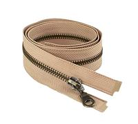 1pc 5# Chiusure lampo in metallo bronzo 70cm Accessori per la riparazione di cucito di indumenti con cerniera aperta, Albicocca, 70cm