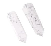 1pc 500G-1000G Naturale Bianco Esagonale Colonna A Punta Singola Bacchetta di Cristallo Pietra di Guarigione Adatto for la Decorazione di Mobili raccolta domiciliare (Color : 720g-820g)