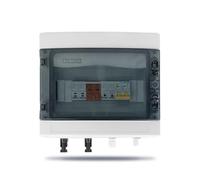 1pc 50A DC MCB Solar photovoltaic PV Combiner Box With Protection 2 input 1 out DC 600V Fuse MCB SPD 12ways