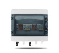1pc 50A DC MCB Solar photovoltaic PV Combiner Box With Protection 2 input 2 out DC 600V Fuse MCB SPD 12ways WERQKJXCZ
