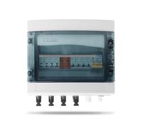 1pc 50A DC MCB Solar photovoltaic PV Combiner Box With Protection 4 input 1 out DC 600V Fuse MCB SPD 12ways