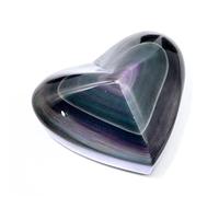 1pc 50g-160g pietre di cristallo naturale artigianato popolare arcobaleno ossidiana cuore feng shui decorazione di cristallo Cristalli Reiki (Color : 1pc 86g-96g)