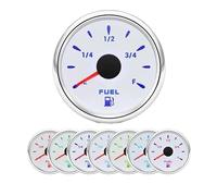 1PC 52MM 0-190 Ohm Indicatore di livello del carburante con 7 colori di luce 240-33Ohm Indicatore del misuratore di livello del serbatoio dell'olio Sostituzione diretta(0-190ohm WS)