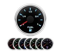 1PC 52MM 0-190 Ohm Indicatore di livello del carburante con 7 colori di luce 240-33Ohm Indicatore del misuratore di livello del serbatoio dell'olio Sostituzione diretta(0-190ohm BS)