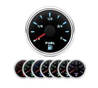 1PC 52MM 0-190 Ohm Indicatore di livello del carburante con 7 colori di luce 240-33Ohm Indicatore del misuratore di livello del serbatoio dell'olio Sostituzione diretta(240-33ohm BS)